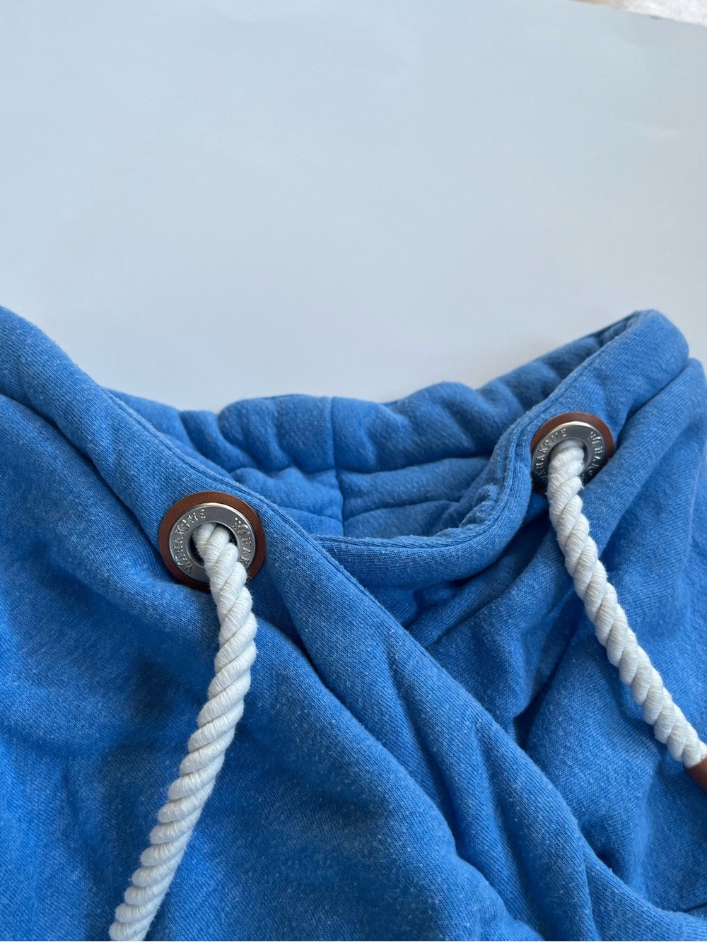 Wanakome Athena Colbalt Blue Asymmetrical Full Zip Cowl Neck Longline Hoodie - Picture 4 of 13